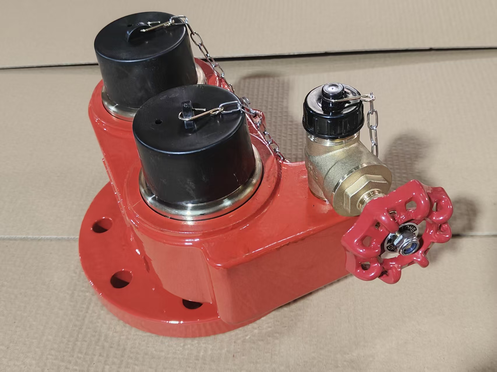 Ingresso e uscita a 2 vie con valvola di atterraggio antincendio per centro commerciale