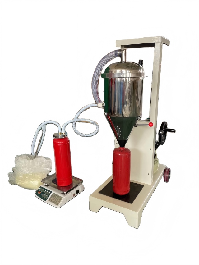 Riempitrice semiautomatica di polvere secca