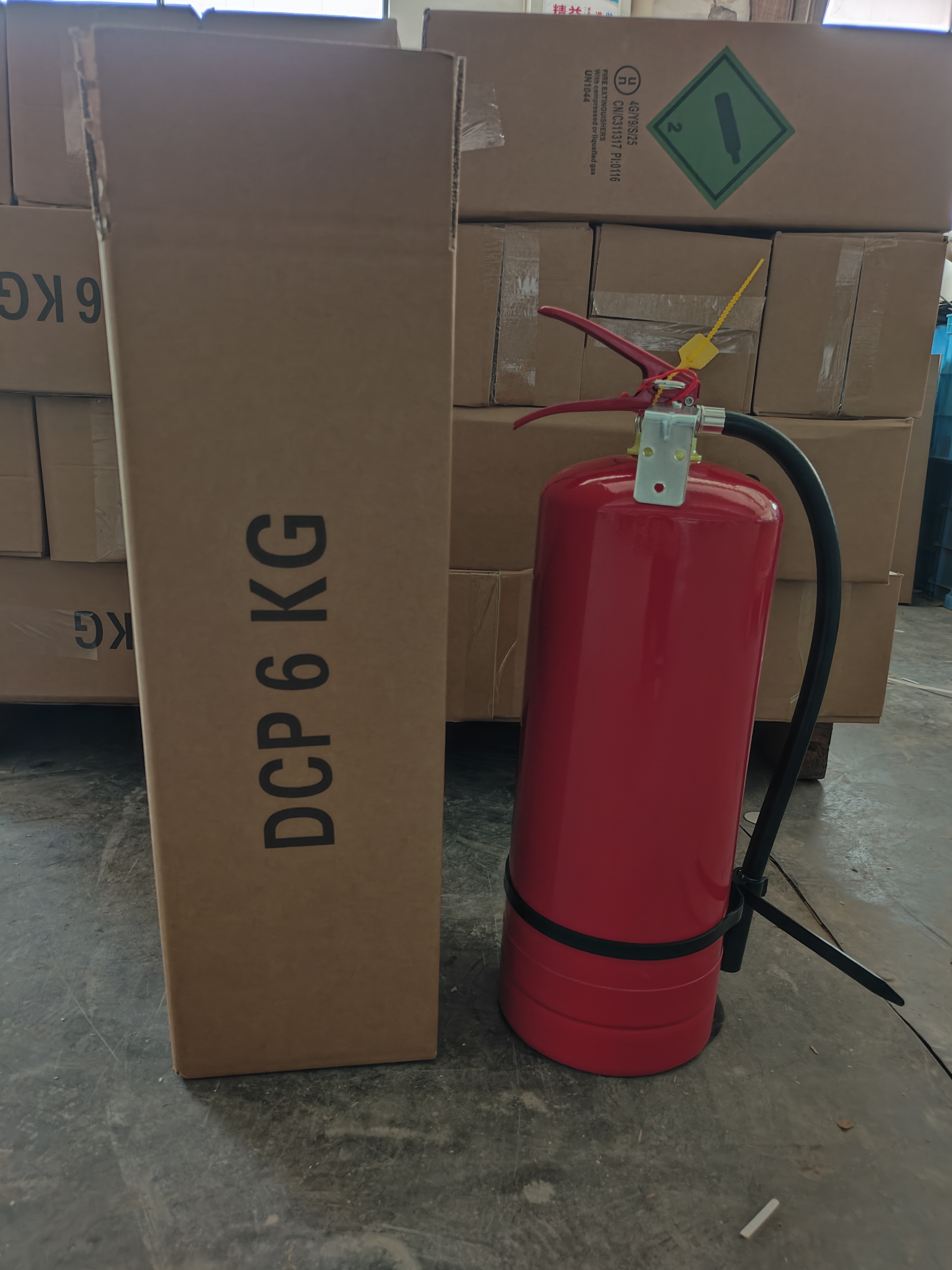 6 kg di estintore di incendio in polvere secca per legno con valvola in ottone