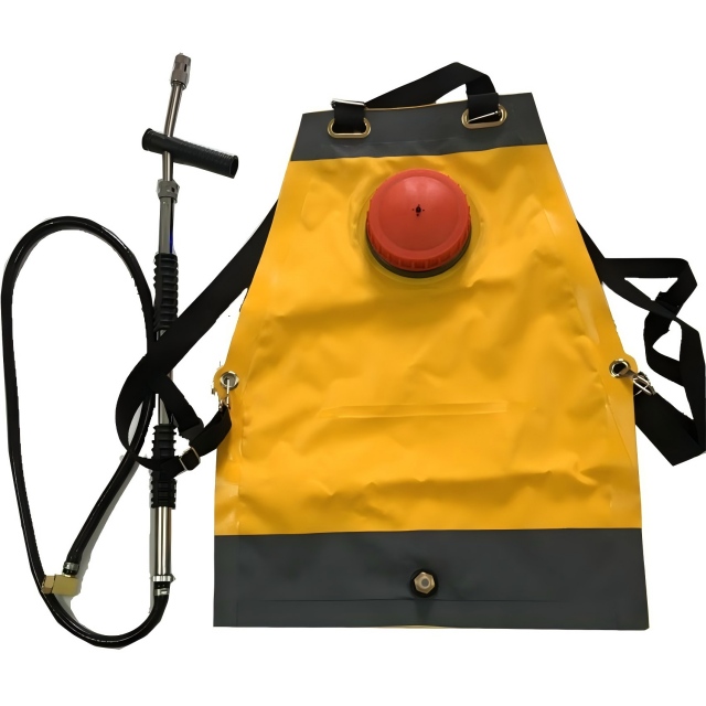 Zaino portatile antincendio in PVC giallo da 16 l 20 l. Zaino per nebbia d'acqua forestale