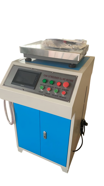 Macchina riempitrice per estintori a schiuma e acqua