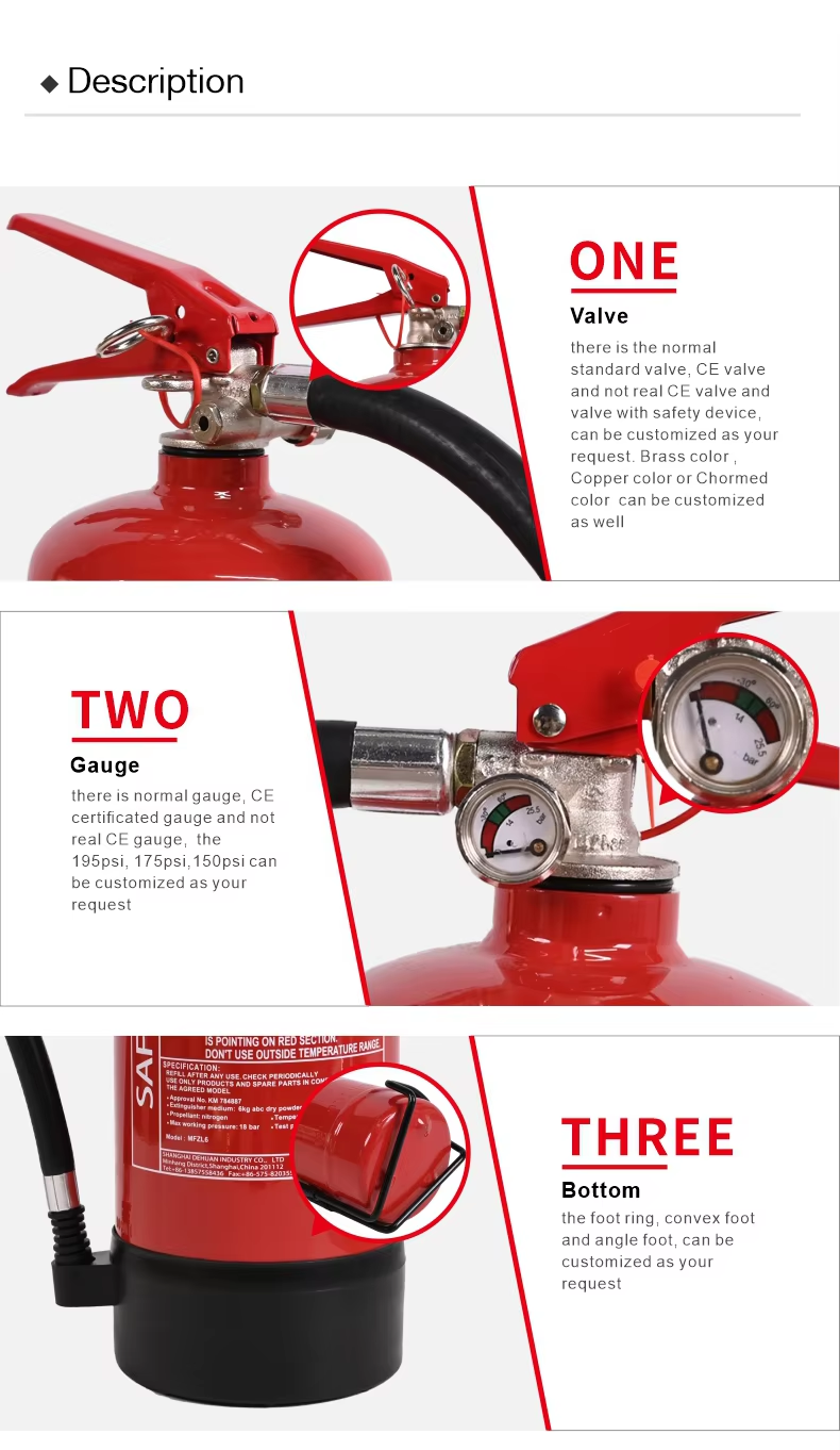 Estintore a polvere secca CE da 2 kg