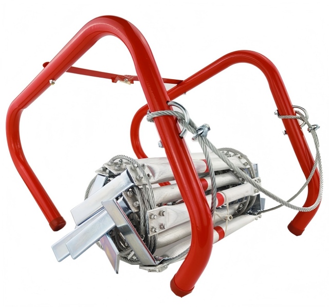 66FT Scala antincendio 20M Scale pieghevoli in corda metallica in lega di alluminio Strumenti di sopravvivenza di emergenza di salvataggio Sicurezza antiscivolo