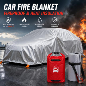 Coperta antincendio per auto per veicoli elettrici rivestita in fibra di vetro estremamente grande 6 * 8 m